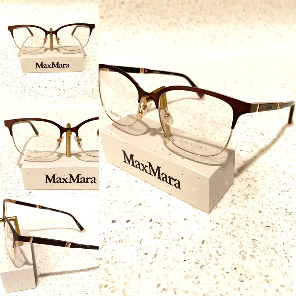MaxMara MM1273 UIG Matte Brown and Gold